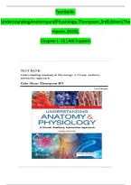 Test Bank - Understanding Anatomy and Physiology&comma; Thompson&comma; 3rd Edition &lpar;Thompson&comma; 2020&rpar;&comma; Chapter 1 - 25 &vert; All Chapters