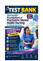 Test Bank for Varcarolis&rsquo; Foundations of Psychiatric Mental Health Nursing A Clinical Approach by Margaret Jordan Halter&comma; PhD&comma; APRN 10th Edition Comprehensive Exam QA Graded A&plus;&period;pdf&NewLine;&NewLine;
