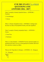 Evr 2001 Exam 1 &NewLine;Questions And &NewLine;Answers 2026 - 2027