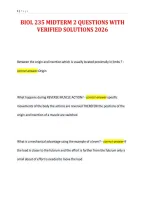 Biol 235 Midterm 2 Questions With&NewLine;Verified Solutions 2026