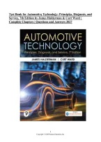 Test Bank for Automotive Technology&colon; Principles&comma; Diagnosis&comma; and Service&comma; 7th Edition by James Halderman & Curt Ward &vert; Complete Chapters 1&ndash;136 &vert; Questions & Answers 2027&NewLine;