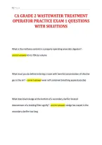 Ca Grade 2 Wastewater Treatment&NewLine;Operator Practice Exam 1 Questions&NewLine;With Solutions