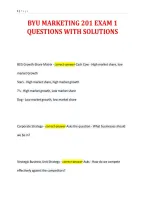 Byu Marketing 201 Exam 1