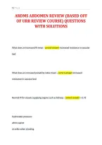 Ardms Abdomen Review &lpar;Based Off&NewLine;Of Urr Review Course&rpar; Questions&NewLine;With Solutions