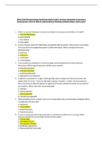 PHM 2500 Pharmacology Final Exam &vert; Practice Questions & Answers &vert; Drug Classes&comma; Adverse Effects&comma; Interactions & Nursing Considerations &vert; 2026&sol;2027
