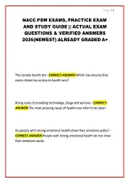 Nacc Psw Exams&comma; Practice Exam &NewLine;And Study Guide &vert;&vert; Actual Exam &NewLine;Questions & Verified Answers &NewLine;2026&lpar;Newest&rpar; Already Graded A&plus;