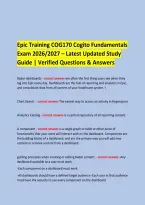 Epic Training COG170 Cogito Fundamentals &NewLine;Exam 2026&sol;2027 &ndash; Latest Updated Study Guide &vert; Verified Questions & Answers &NewLine;