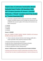 Virginia Class A Contractor Examination Newest &NewLine;Evaluated Exam Practice 120 Questions 2026&NewLine;2027&vert;Original Questions & Answers &vert;Detailed &NewLine;Rationales &vert;&ast;Hinted&ast; Complete Exam Prep Graded &NewLine;A&plus;&ast;&ast;Instant Download Pdf&ast;&ast; 