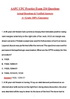 AAPC CPC Practice Exam 234 Questions &NewLine;Actual Questions & Verified Answers &NewLine;A&plus; Grade 100&percnt; Guarantee