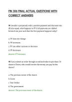 Fin 306 Final Actual Questions With&NewLine;Correct Answers