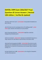  &NewLine;NAPSRx CNPR Exam 2026&sol;2027 Prep&vert; &NewLine;Questions & Correct Answers &vert; Revised 18th Edition &vert; Verified & Updated &NewLine; &NewLine;