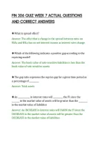 Fin 306 Quiz Week 7 Actual Questions&NewLine;And Correct Answer