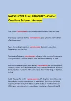 NAPSRx CNPR Exam 2026&sol;2027 &ndash; Verified Questions & Correct Answers 