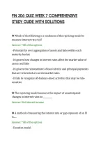 Fin 306 Quiz Week 7 Comprehensive&NewLine;Study Guide With Solutions