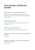 Fin 306 Quiz Week 7 Questions And&NewLine;Solutions