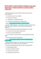 NFPA CWMS Certified Wildfire Mitigation Specialist Exam Prep &vert; Practice Questions & Study Guide &vert; 2026&sol;2027&NewLine;