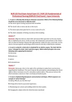 NUR 125 Final Exam Actual Exam V2 &vert; NUR 125 Fundamentals of &NewLine;Professional Nursing &lpar;NUR125 Final Exam&rpar; &vert; Joyce University