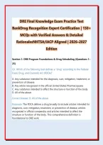 Title&colon; DRE Final Knowledge Exam Practice Test Bank &mdash; Drug Recognition Expert Certification