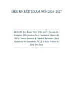 HESI RN Exit Exam NGN 2026&ndash;2027 &lpar;Version B&rpar; &vert; &NewLine;Complete 160-Question Next Generation Exam with &NewLine;100&percnt; Correct Answers & Detailed Rationales &vert; Real &NewLine;Questions for Guaranteed NCLEX-Style Practice & &NewLine;Final Exit Prep