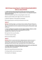 NUR 175 Exam 2 Actual Exam V1 &vert; NUR 175 Mental Health &lpar;NUR175 &NewLine;Exam 2&rpar; &vert; Joyce University