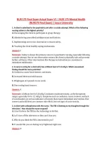 NUR 175 Final Exam Actual Exam V1 &vert; NUR 175 Mental Health &NewLine;&lpar;NUR175 Final Exam&rpar; &vert; Joyce University 