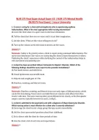 NUR 175 Final Exam Actual Exam V2 &vert; NUR 175 Mental Health &NewLine;&lpar;NUR175 Final Exam&rpar; &vert; Joyce University 