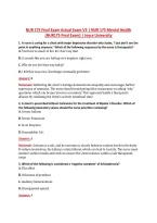 NUR 175 Final Exam Actual Exam V3 &vert; NUR 175 Mental Health &NewLine;&lpar;NUR175 Final Exam&rpar; &vert; Joyce University 