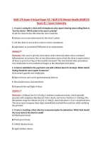 NUR 175 Exam 4 Actual Exam V3 &vert; NUR 175 Mental Health &lpar;NUR175 &NewLine;Exam 4&rpar; &vert; Joyce University