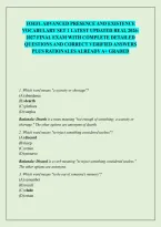 Toefl Advanced Presence And Existence Vocabulary Set 1 Latest Updated Real 2026-2027 Final Exam With Complete Detailed Questions And Correct Verified Answers Plus Rationales Already A&plus; Graded