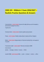 CMN 10V - Midterm 1 Exam 2026&sol;2027 &ndash; Realistic Practice Questions & Answers &NewLine; &NewLine;