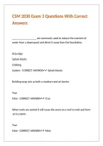 CSM 2030 Exam 3 Questions With Correct Answers
