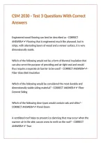 CSM 2030 - Test 3 Questions With Correct Answers&period;
