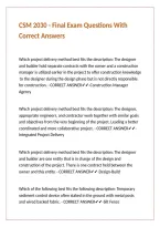 CSM 2030 - Final Exam Questions With Correct Answers