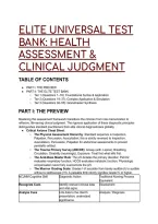 2026&sol;2027 Elite Universal Nursing Assessment & Clinical Judgment Test Bank &lpar;Questions with Deep Rationales&rpar;