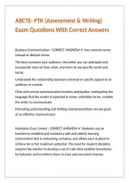 ABCTE- PTK &lpar;Assessment & Writing&rpar; Exam Questions With Correct Answers