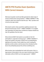 ABCTE PTK Practice Exam Questions With Correct Answers
