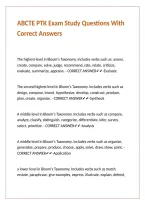 ABCTE PTK Exam Study Questions With Correct Answers 