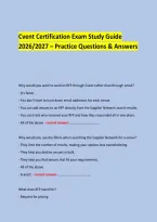 Cvent Certification Exam Study Guide &NewLine;2026&sol;2027 &ndash; Practice Questions & Answers &NewLine;