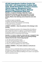 ATI RN Comprehensive Predictor Practice Test 2026&sol;2027 &vert; ATI Comprehensive Predictor Study Guide&comma; NCLEX-RN Readiness Questions & Answers&comma; Clinical Judgment&comma; Management of Care&comma; Pharmacology&comma; Medical-Surgical&comma; Maternal Newborn & Comprehensive Exam Prep