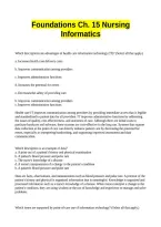 Foundations Ch&period; 15 Nursing Informatics