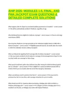 Ahip 2026- Modules 1-5&comma; Final&comma; And Fwa Jackpot Exam Questions & Detailed Complete Solutions