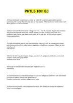 PHTLS 10th Ed Answered set