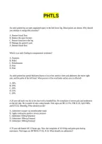 PHTLS Questions And Answers verified