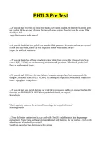 PHTLS Pre Test Question Answers