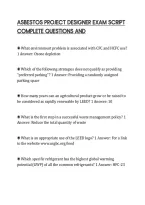 Asbestos Project Designer Exam Script Complete Questions And Answers &period;Pdf&NewLine;&NewLine;