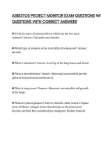 Asbestos Project Monitor Exam Questions With Correct Answers&period;pdf&NewLine;&NewLine;