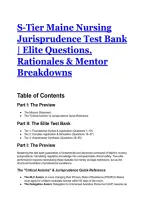 S-Tier Maine Nursing Jurisprudence Test Bank 2026&sol;2027 &vert;  Elite Questions&comma; Rationales & Mentor Breakdowns