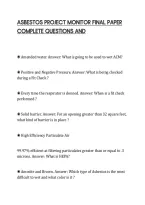 Asbestos Project Monitor Final Paper Complete Questions And Answers&period;pdf&NewLine;&NewLine;