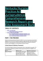 2026&sol;2027 S-Tier Kentucky Nursing Jurisprudence Exam Test Bank &lpar;KRS 314 & 201 KAR 20&rpar; &vert; Q&A with Mentor Analysis