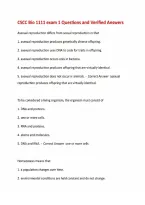 CSCC Bio 1111 exam 1 Questions and Verified Answers&NewLine;